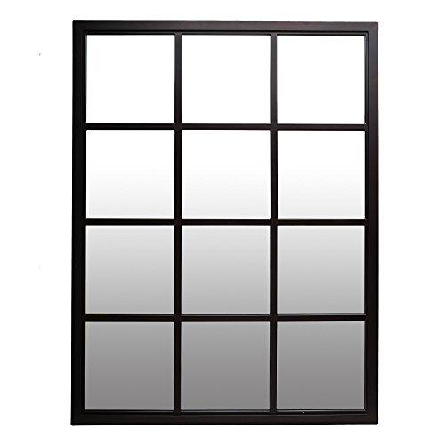 Classic Black Windowpane Mirror 23 x30 by Patton Wall Decor