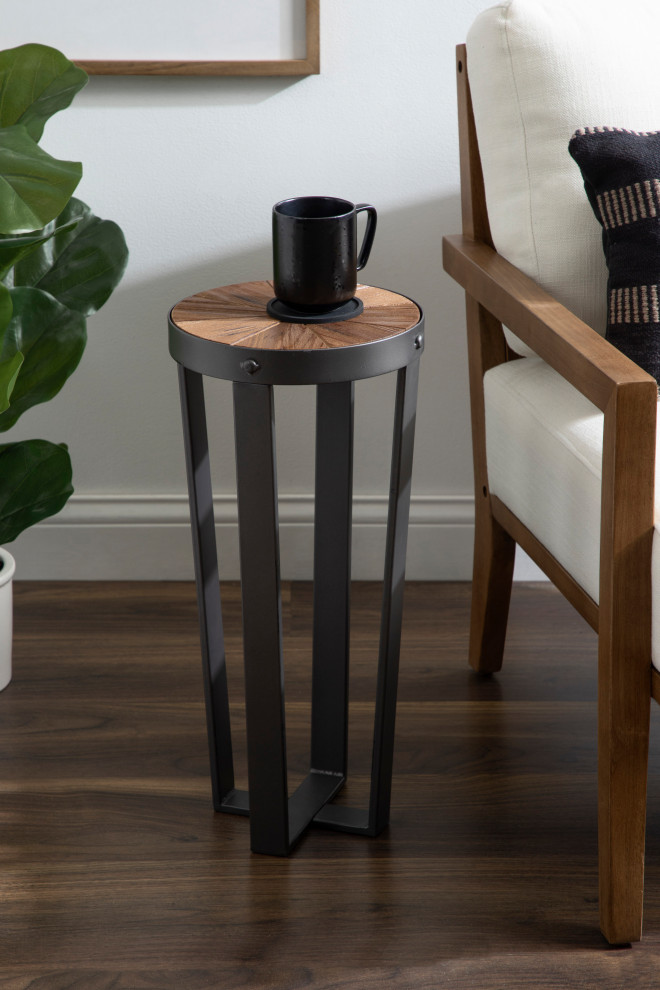 Gerhardt Round Drink Table   Industrial   Side Tables And End Tables   by Uniek Inc.  Houzz