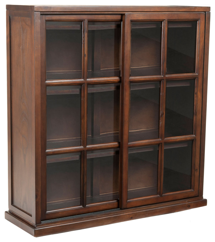 Rhonda 3 Tier Bookcase Dark Teak   Transitional   Bookcases   by Peachtree Fine Furniture  Houzz