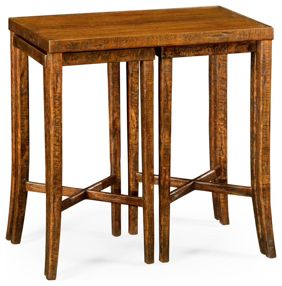 Nesting Cocktail Tables  Country Walnut   Rustic   Coffee Tables   by HedgeApple  Houzz