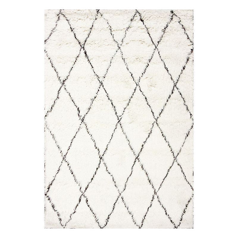 nuLOOM Marrakech Lattice Shag Wool Rug