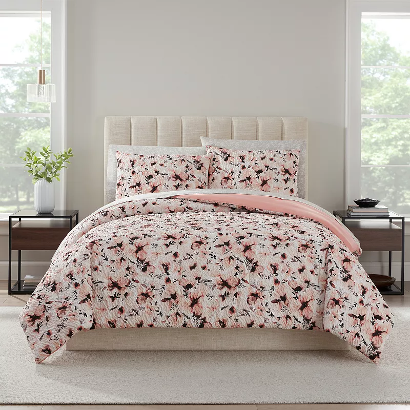 Nine West Nora Floral Printed Texture Bedding Set