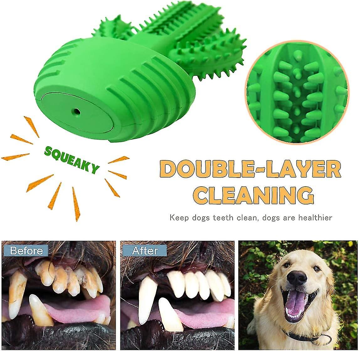 Dog Toy， 360 Dog Brush Puppy Toy， Teeth Care Bone Dog Chew (suitable For <45 Lb Dogs)