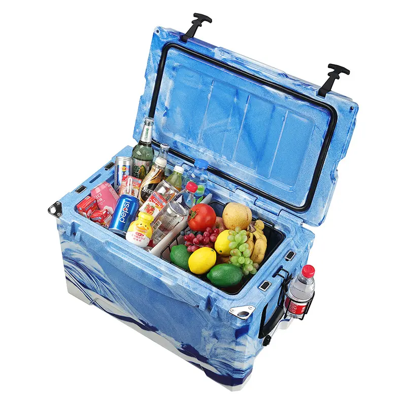 High Quality Outdoor Portable Car Hard Coolers LLDPE PU 35QT Rotomolded Cooler Box For Camping Hiking Picnic