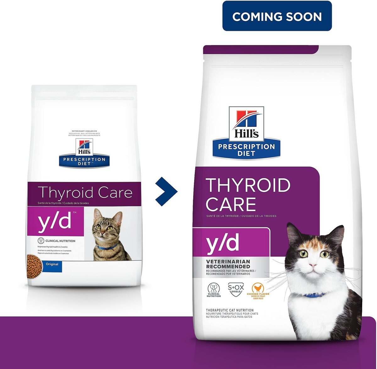 Hill's Prescription Diet y/d Thyroid Care Original Flavor Dry Cat Food