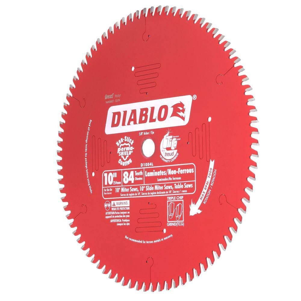 DIABLO 10 in. x 84-Tooth LaminateAluminumPlastics Circular Saw Blade D1084L