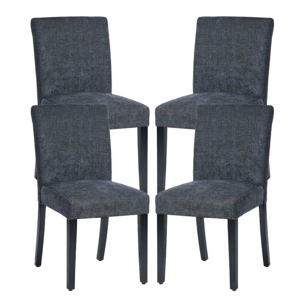 HomyLin Modern Upholstered Parson Dining Chair With Solid Wood Legs Set of 4