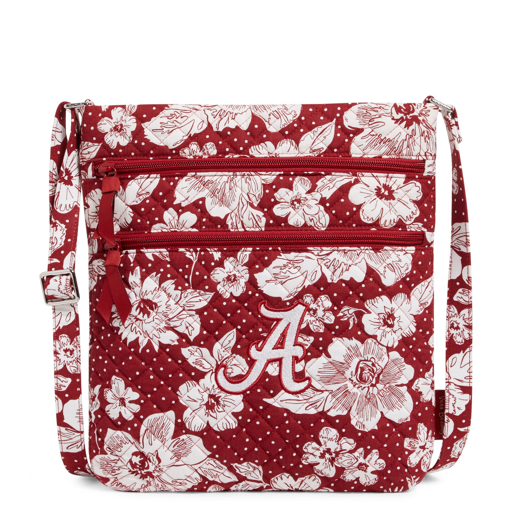 Collegiate Triple Zip Hipster Crossbody Bag