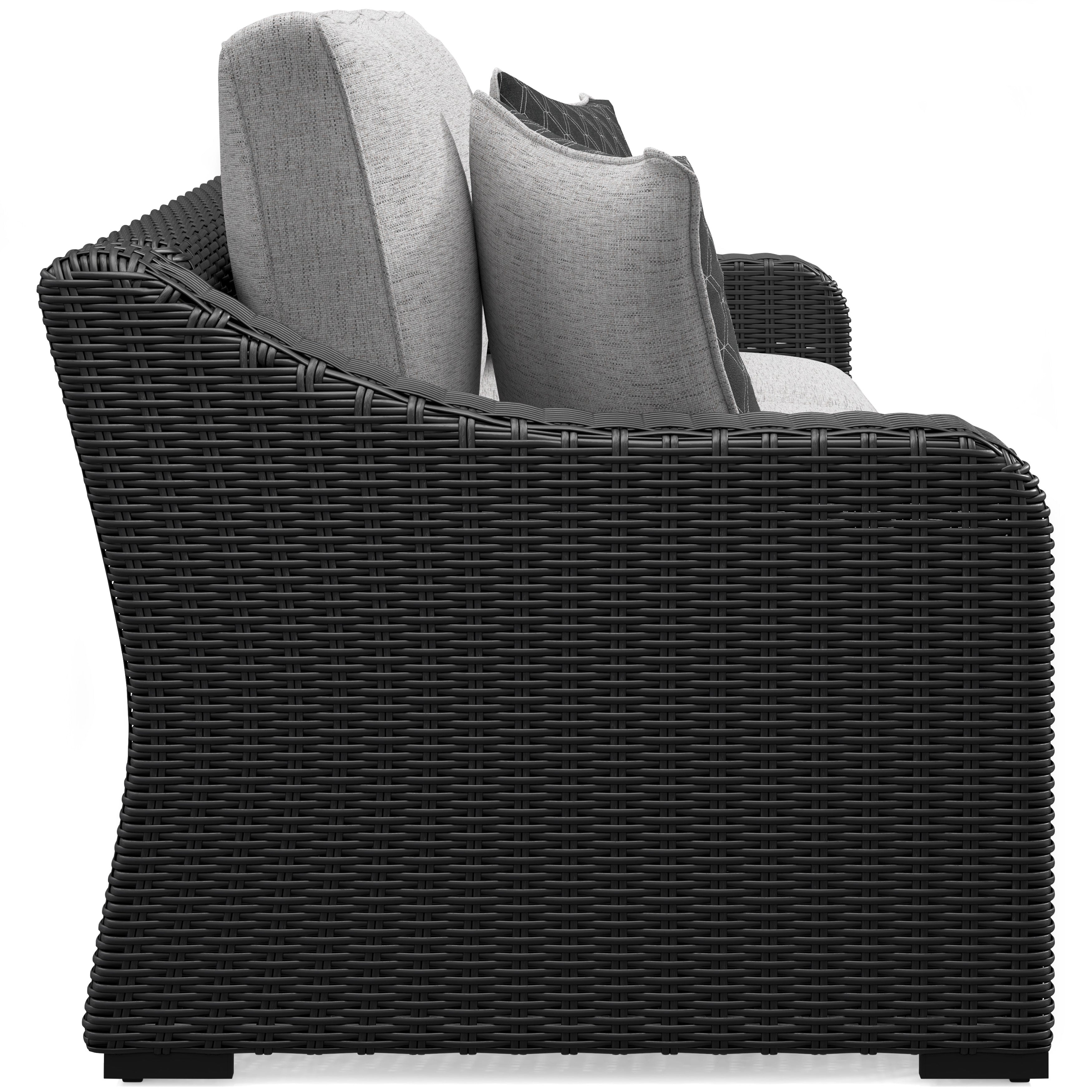 Fire Island Black Outdoor 3-Piece Seating Set (Sofa +2 Swivel Rockers)