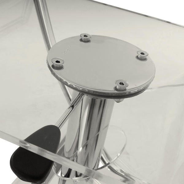 LeisureMod Clifton Clear Acrylic Adjustable Bar Counter Stool Set of 2