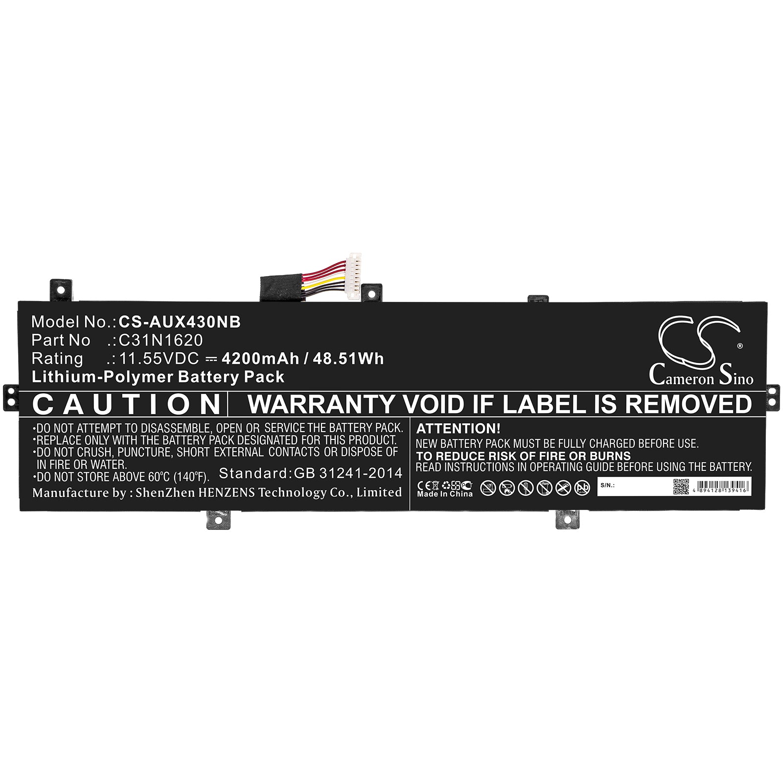 Asus BX430 BX430UA BX430UQ P5340FF PRO P5340 PRO P Replacement Battery BatteryClerkcom Laptop and Notebook