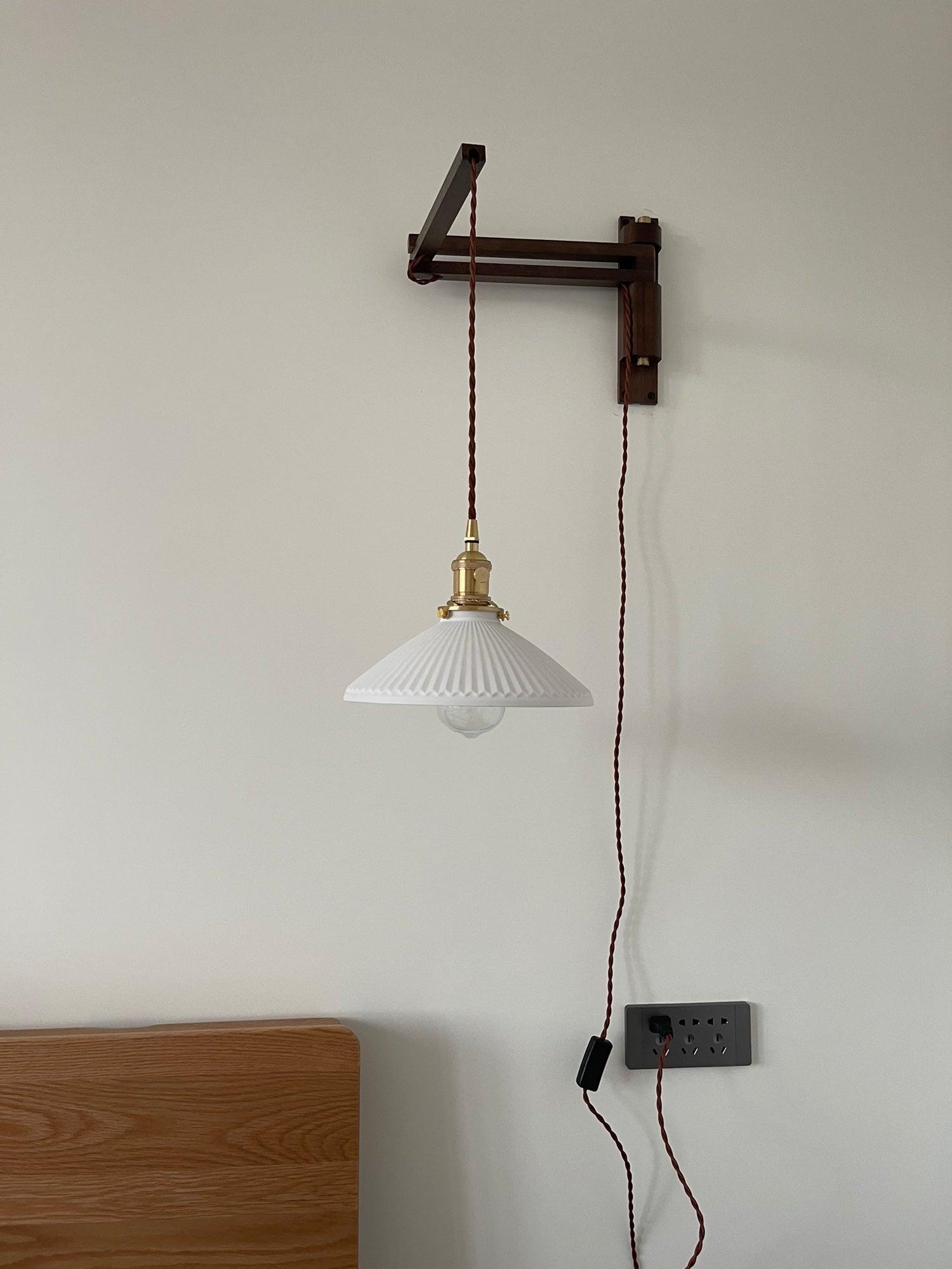 Walnut Telescopic Wall Lamp