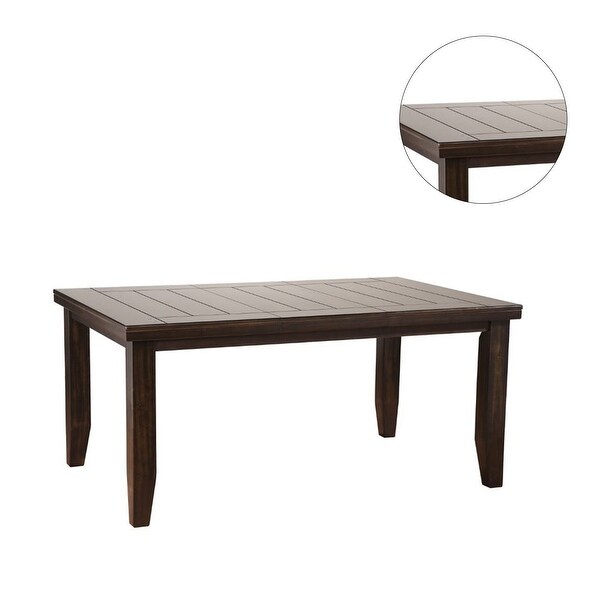 Wood Extendable Dining Table in Espresso Finish