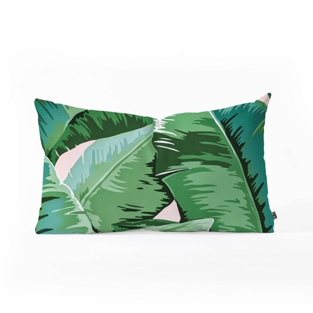 Gale Switzer Banana Leaf Grandeur Oblong Lumbar Throw Pillow Green Deny Designs