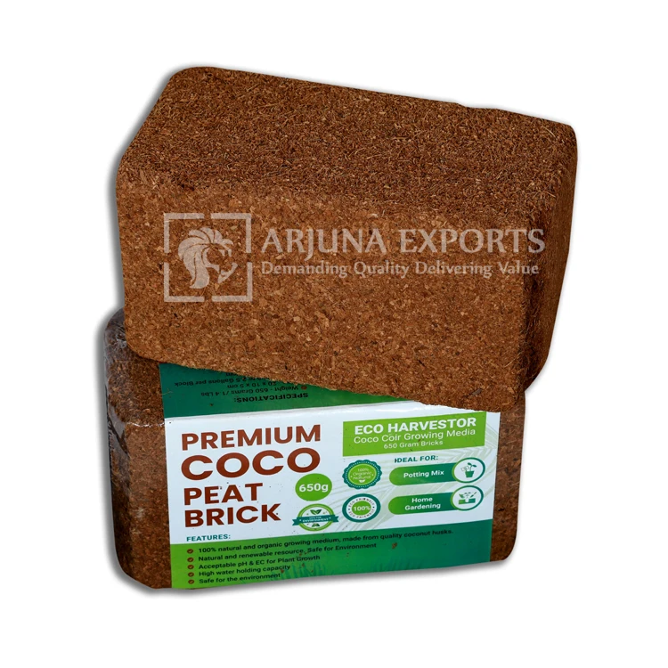 Trusted Manufacturer and Supplier Bulk Quantity Factory Price Coconut Coco Peat Coco Coir Pith 650 Gram Block for Hobby Gardener