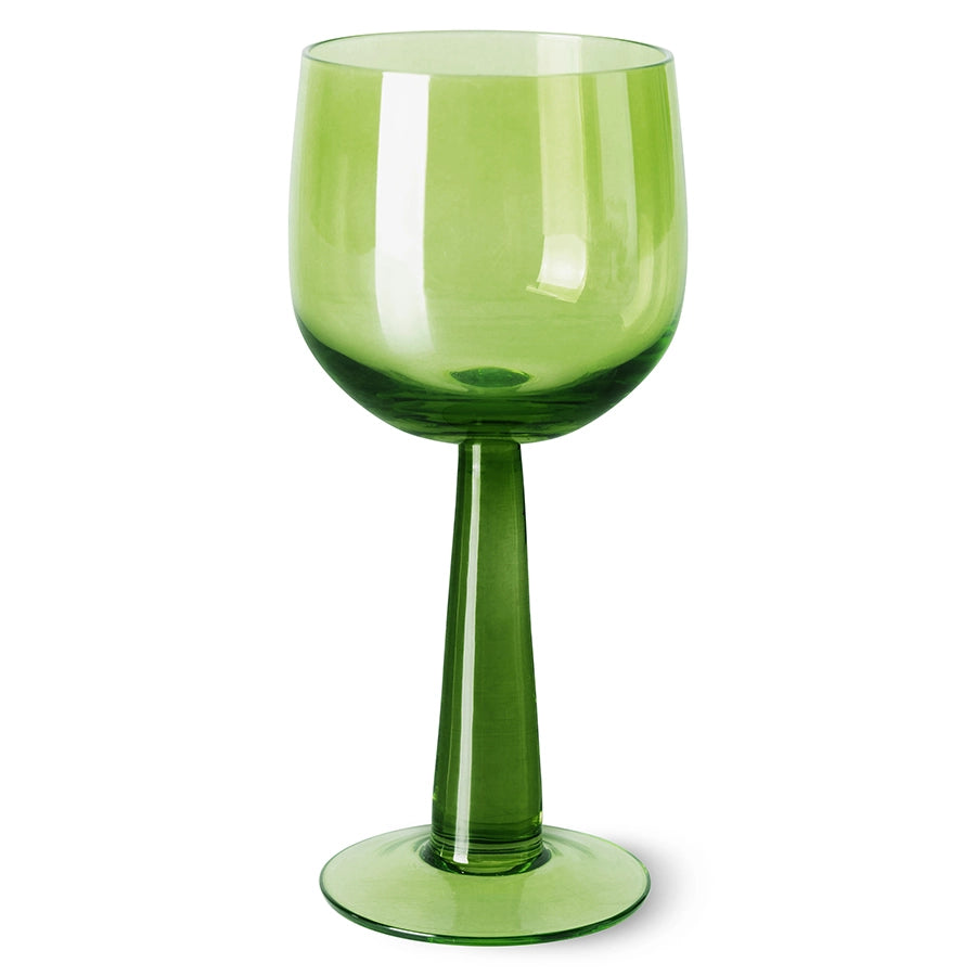 The Emeralds - Lime green wine glass tall (set of 4)