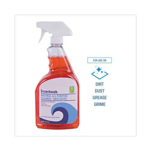 Boardwalk Natural All Purpose Cleaner， Unscented， 32 oz Spray Bottle， 12/Carton (47112)