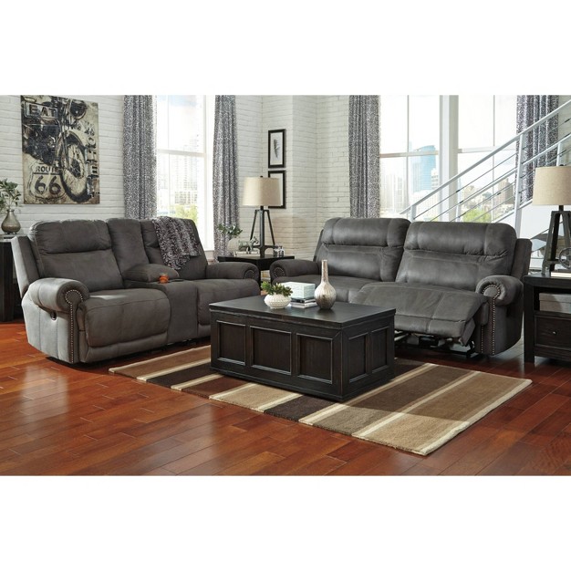 Austere 2 Seat Recliner Sofa Gray Signature Design By Ashley