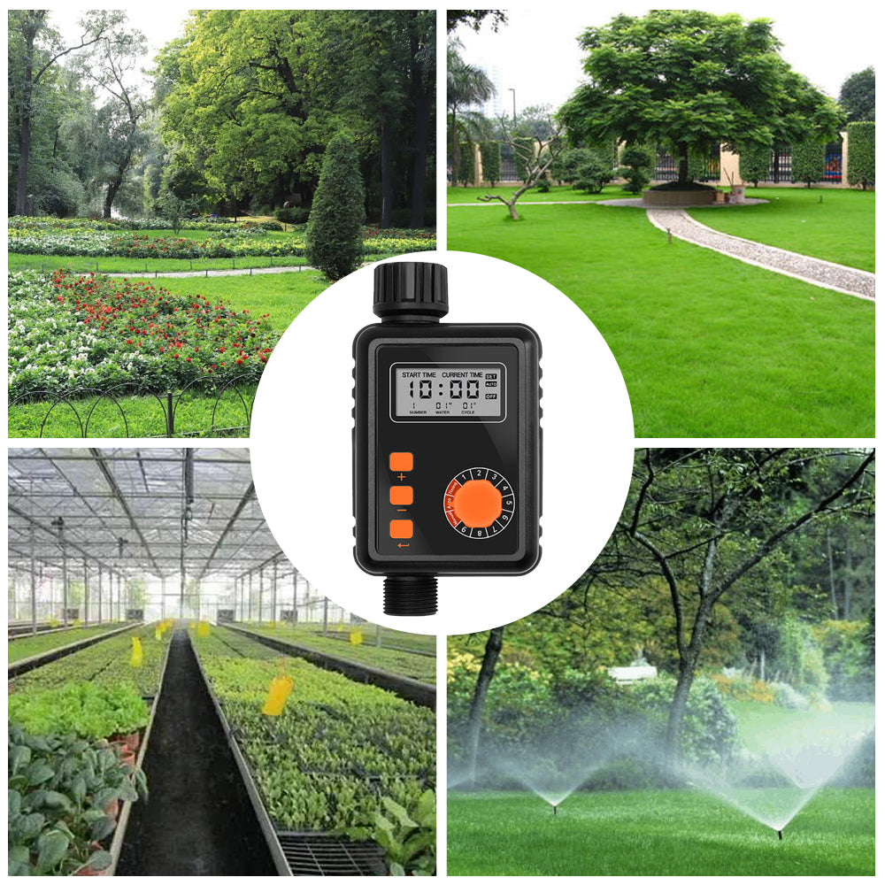 Kkmoon Electronic Irrigation Regulator Automatic Irrigation Timer With Large Lcd Screen Waterproof Sprinkler Controller 9 Separate Timing Programs Weak Electricity Protection Rain Sensor Out