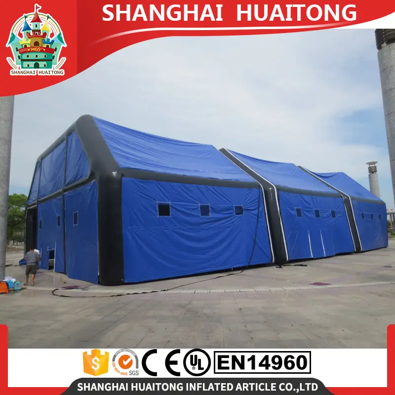 Large blue emergency inflatable tent or outdoor camping inflatable tents /inflatable party tent are hot for sale