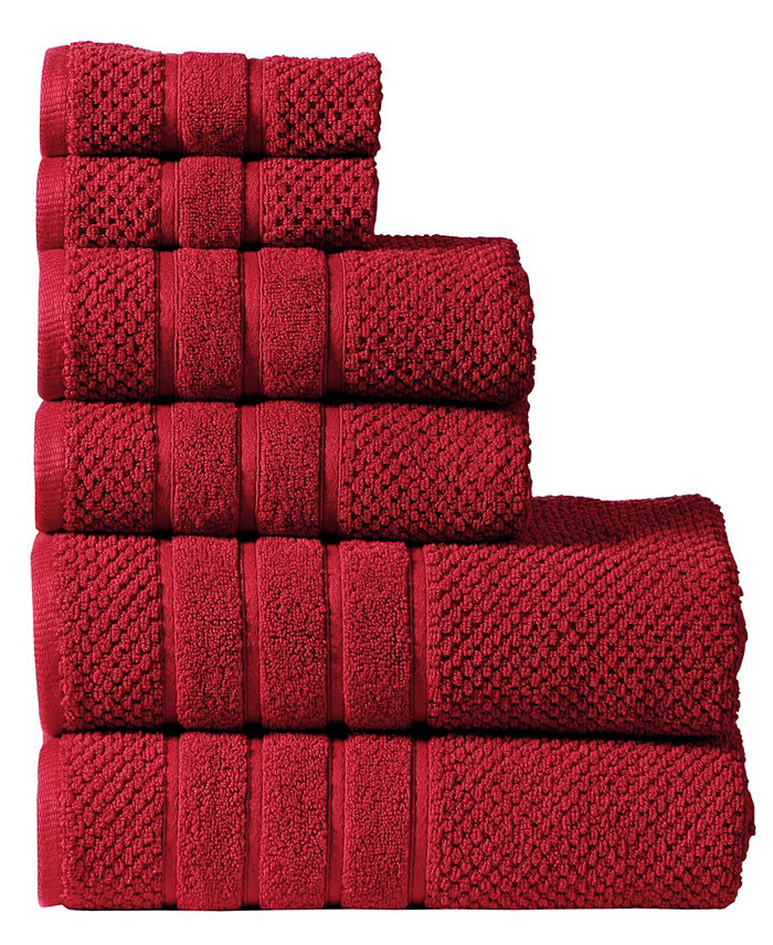 FEATHER and STITCH NY Feather and Stitch Waffle 6-PC. Towel Set