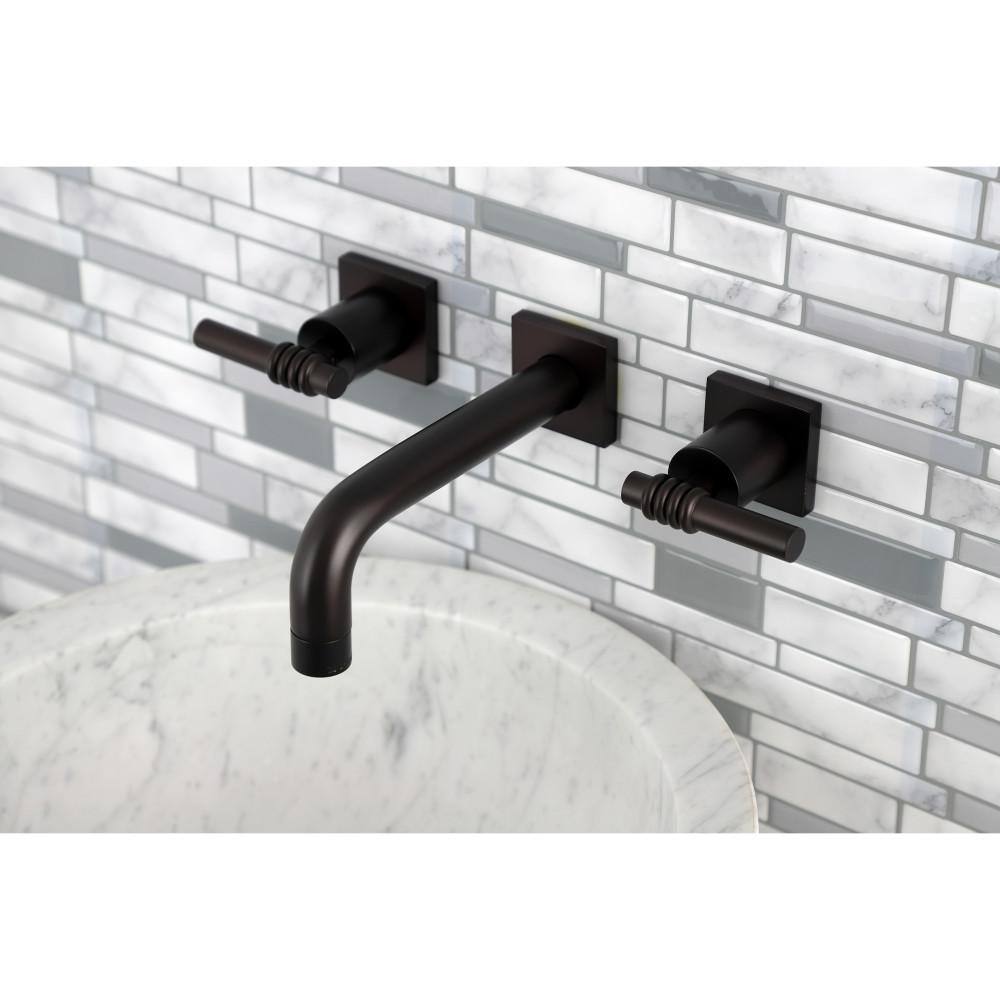 Kingston Brass Milano 2-Handle Wall-Mount Bathroom Faucets in Oil Rubbed Bronze HKS6125ML