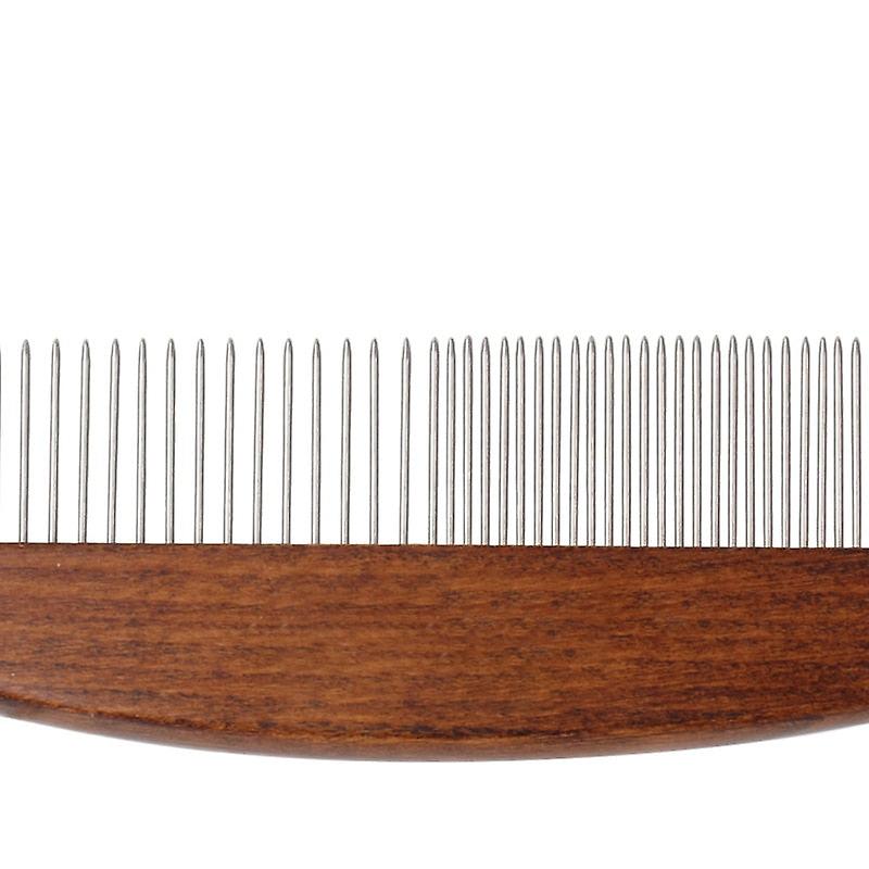 Solid wood handles dog comb