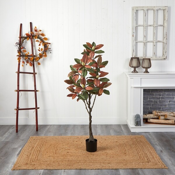 5' Fall Magnolia Artificial Tree