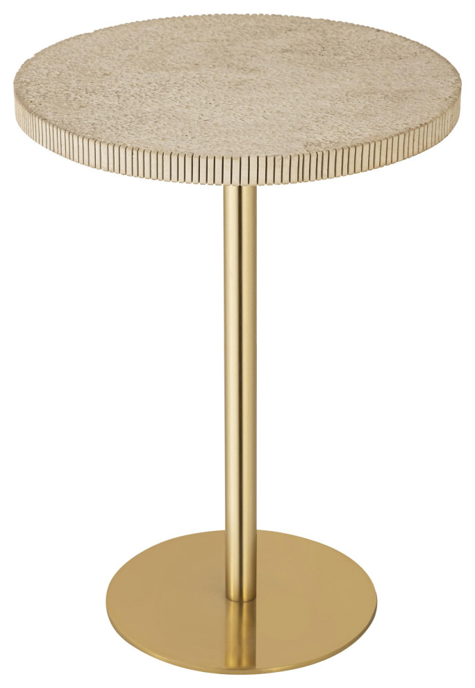 Fiona Gold Stone Side Table   Contemporary   Side Tables And End Tables   by TOV Furniture  Houzz