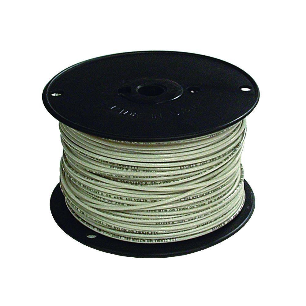 Southwire 500 ft. 18 White Solid CU TFN Fixture Wire 26978706