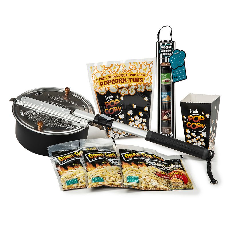 Wabash Valley Farms Open-Fire Outdoor Popper Popcorn Campfire Set