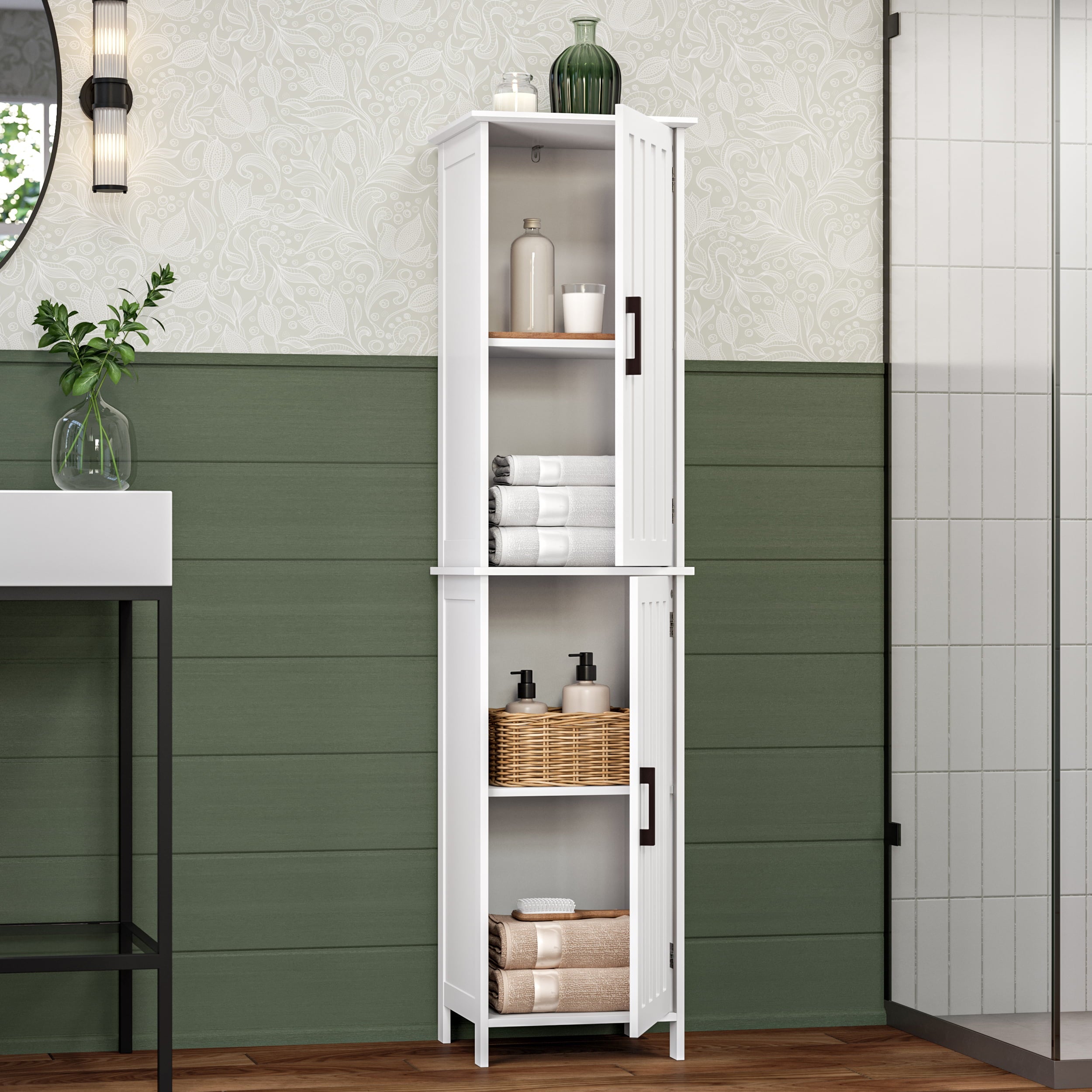 RiverRidge Home Monroe Two-Door Tall Cabinet - White