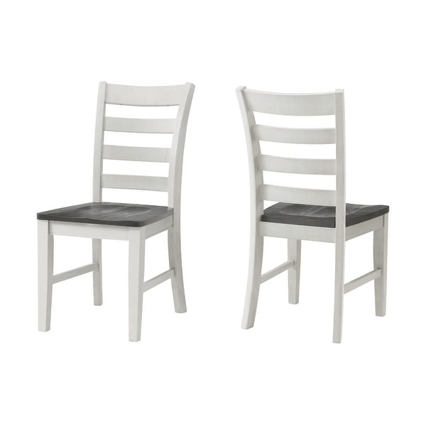 Monterey Solid Wood Dining Chair (Set of 2)， White Stain and Grey by Martin Svensson Home