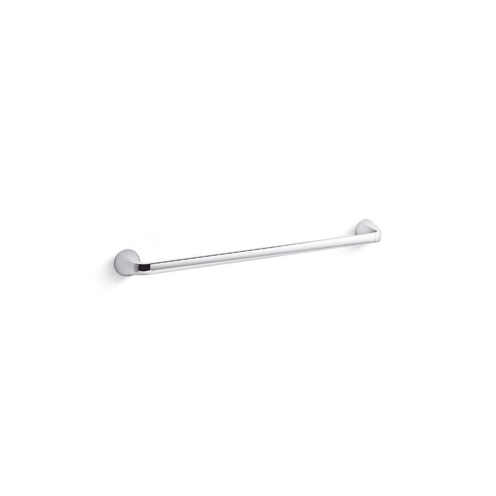 KOHLER Cursiva 24 in. Towel Bar in Polished Chrome K-R26686-CP