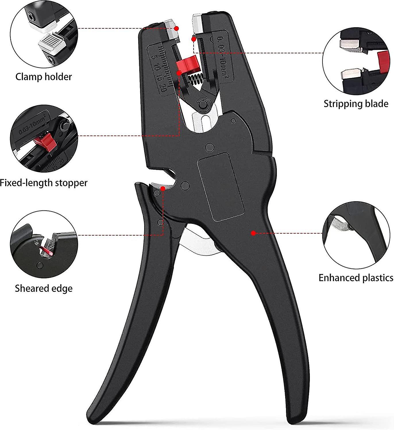 2 In 1 Funct Wire Stripper， Hand Tool -ang Cable Wire And Crim Pliers Wire Stripper Wire S