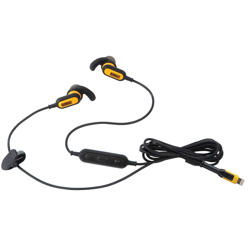 DEWALT Jobsite Earphones for Lightning Ports