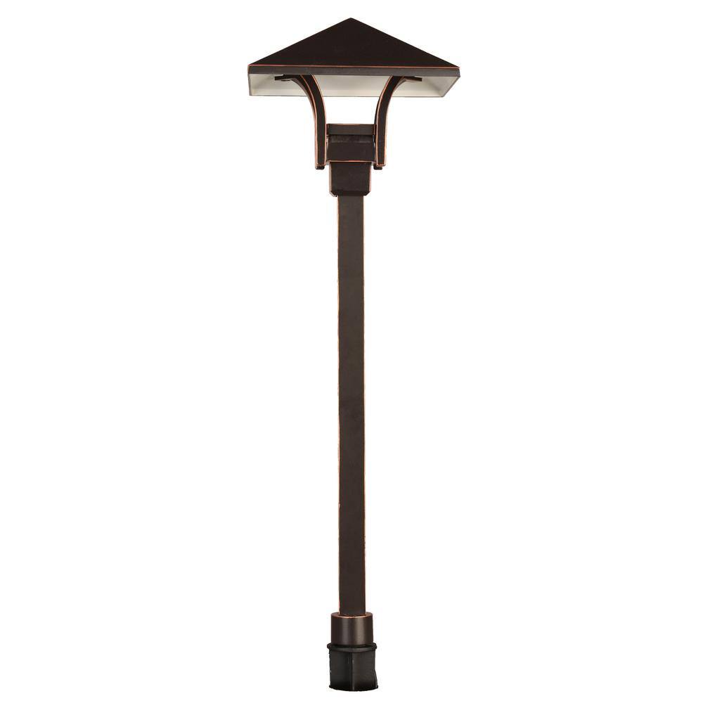 Hampton Bay 4.5-Watt Oil Rubbed Bronze Outdoor Integrated LED Landscape Path Light (8-Pack) JPV1501L-2-8PK