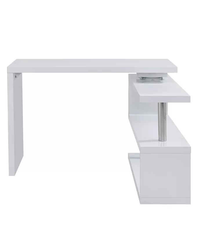 Southern Enterprises Tara Multifunctional Corner Desk with Shelves