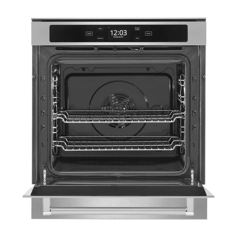 KitchenAid 24 in. Single Electric Wall Oven in Fingerprint Resistant Stainless Steel KOSC504PPS