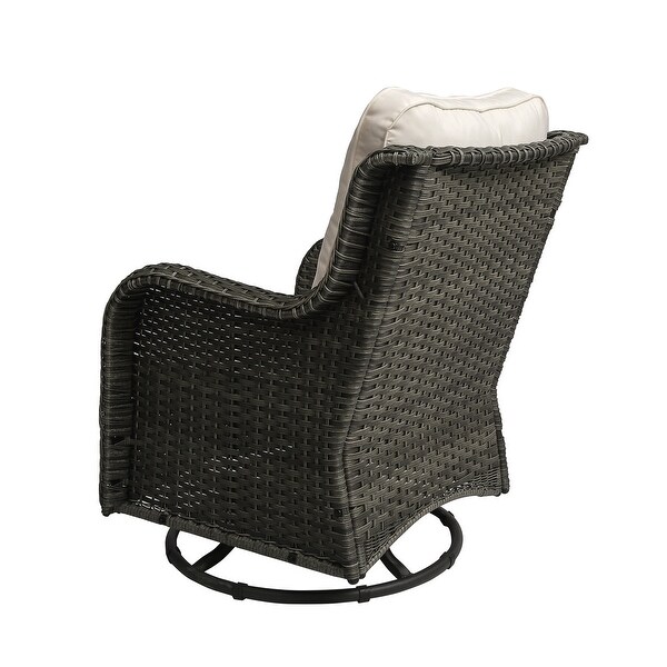 Outdoor Rattan Swivel Gliders Rocking Chair