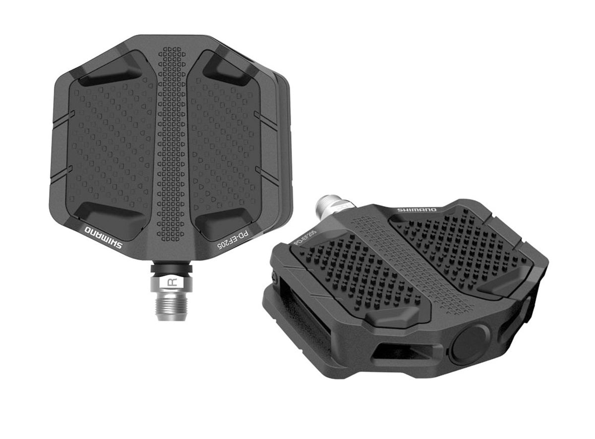 Shimano EF205 E-Bike Flat Pedals - Black