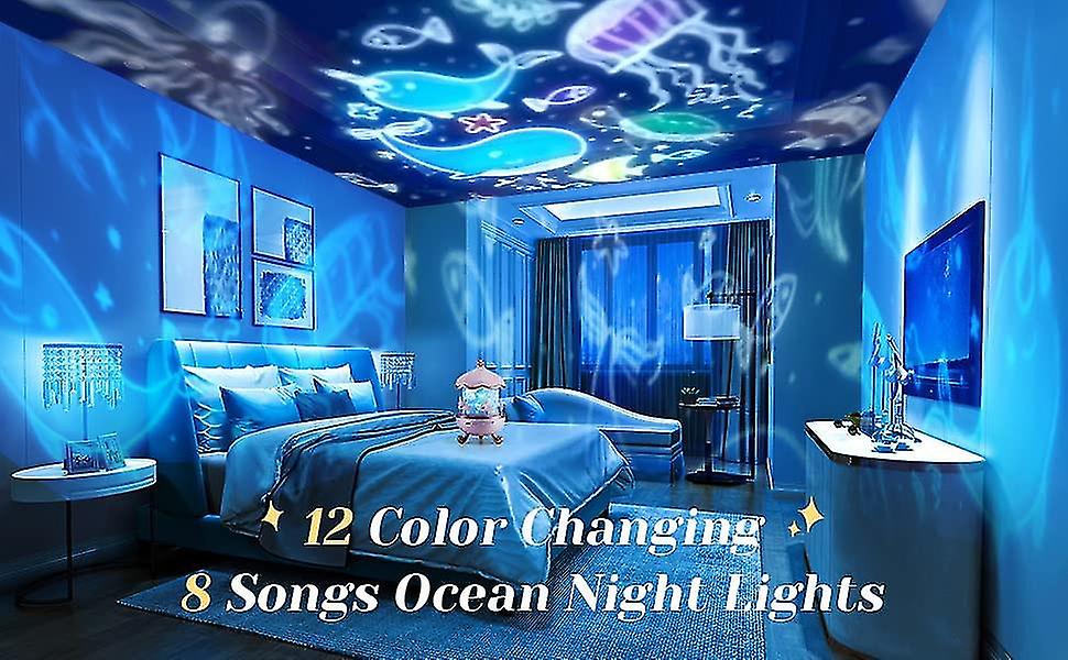 Star Projector Night Light Kids，white Noise Machine Baby Night Light Projector，timer Remote Baby Sensory Lights， Baby Girl Gift Kawaii Room Decor