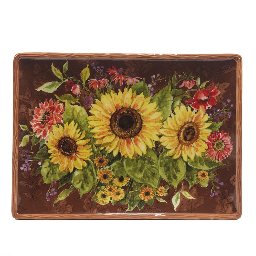 Certified International Harvest Blessings Rectangular Platter  14\