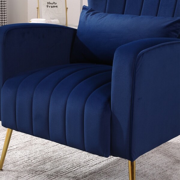 Velvet Accent Chair Armchair Comfy Upholstered Single Sofa Chair