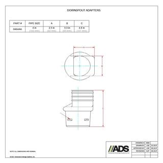 Advanced Drainage Systems 4 in. Singlewall x 3 in. x 2 in. Downspout Adapter 0464AA