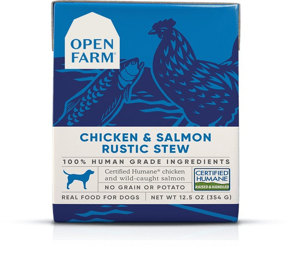 Grain Free Chicken and Salmon Recipe Rustic Stew Wet Dog Food;