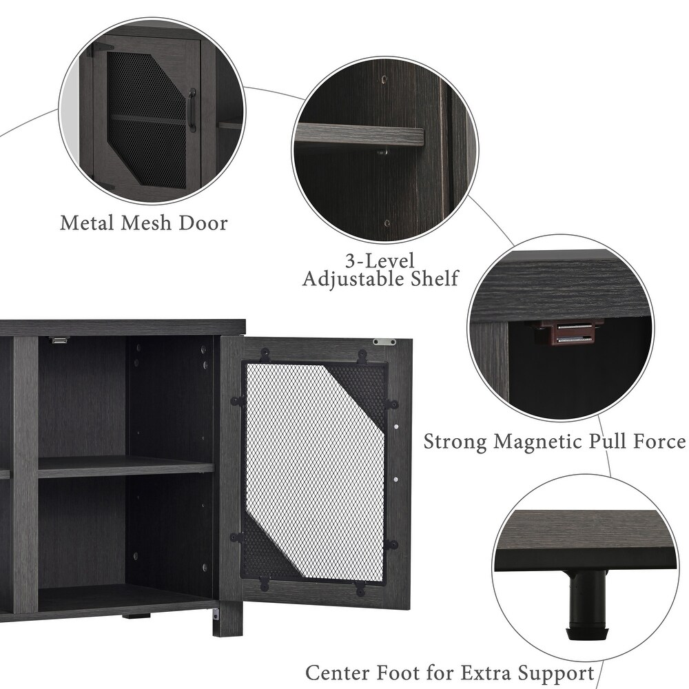 Modern TV Stand for 65'' TV with Large Storage Space