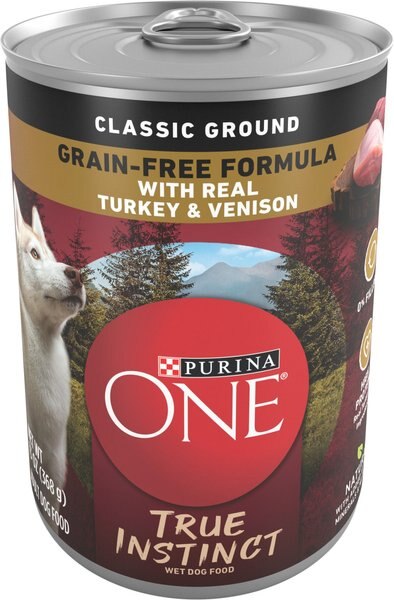 Purina ONE SmartBlend True Instinct Classic Ground with Real Turkey and Venison Canned Dog Food