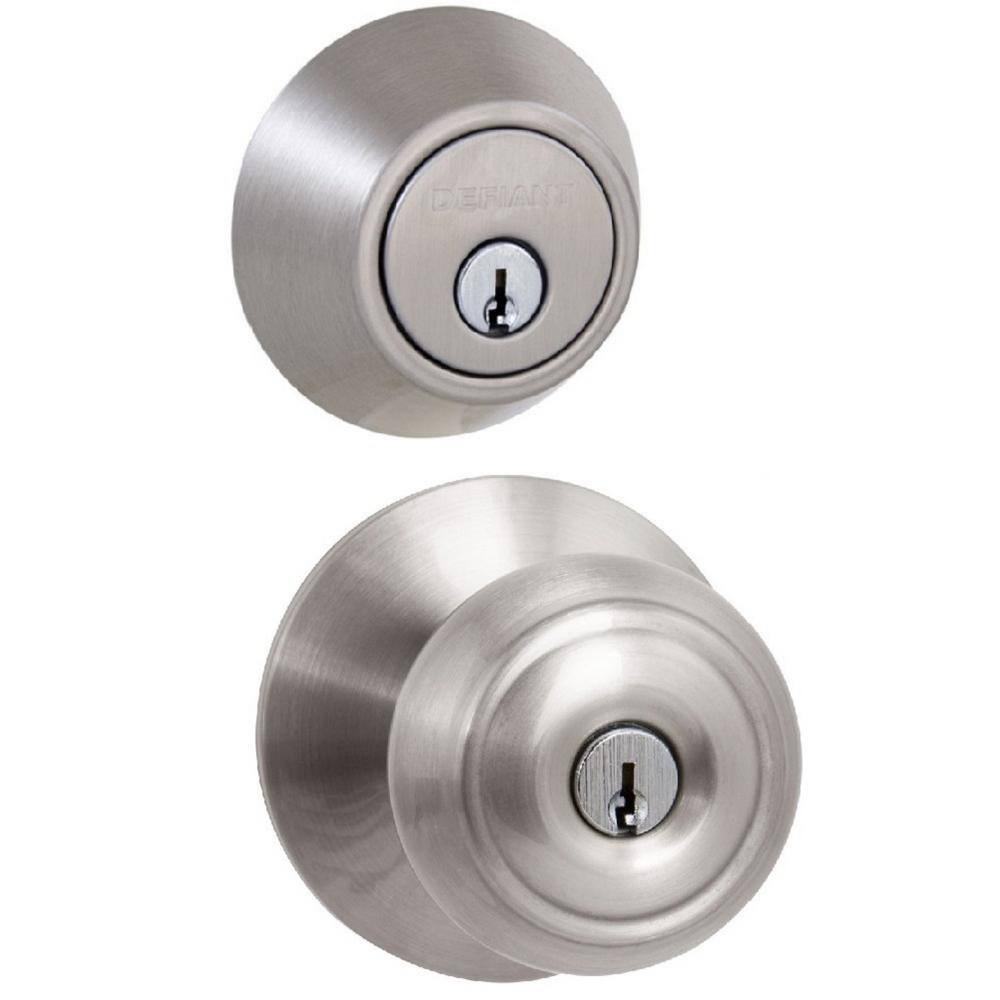 Defiant Hartford Satin Nickel Combo Pack with Single Cylinder Deadbolt 32BGX2D1B