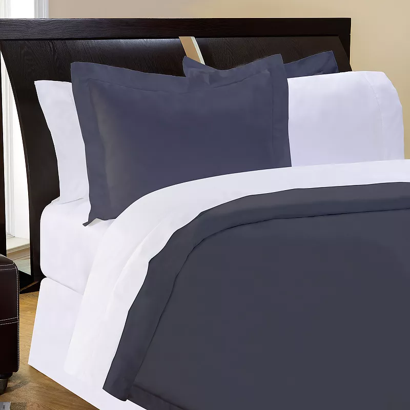 Pointehaven 400-Thread Count Combed Cotton Sateen Duvet with Shams